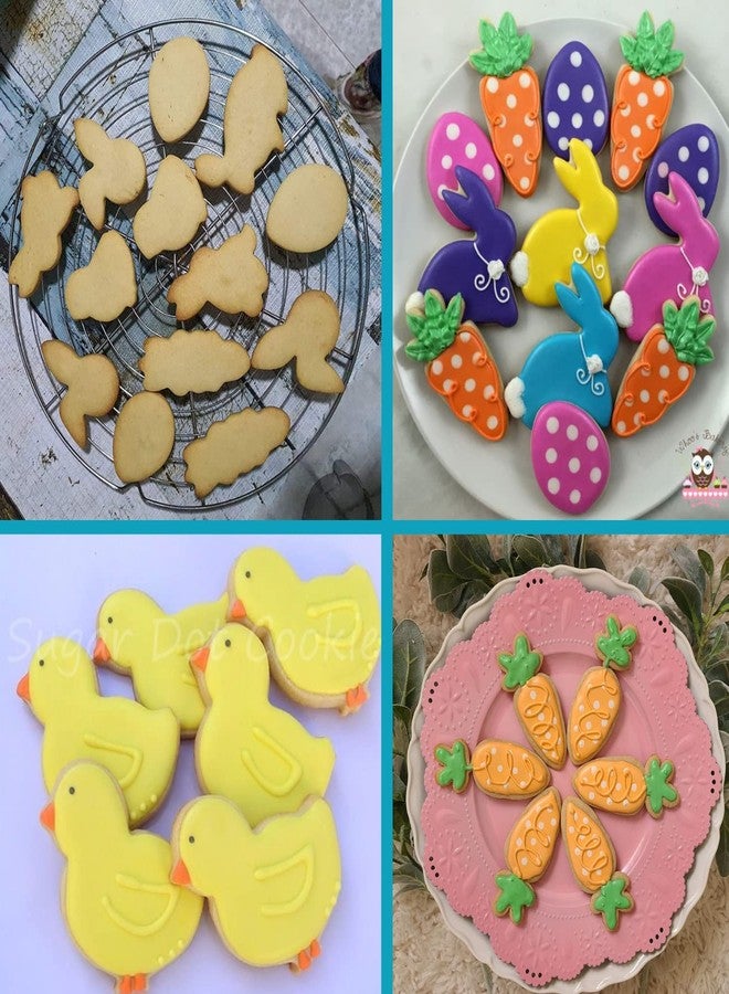 KAISHANE Easter Shamrock Cookie Cutter Set,7 Pieces Stainless Steel Biscuit Cutters, Egg,Butterfly,Bunny face,Bunny,Carrot,Flower, Shamrock, for DIY Baking - Image 4