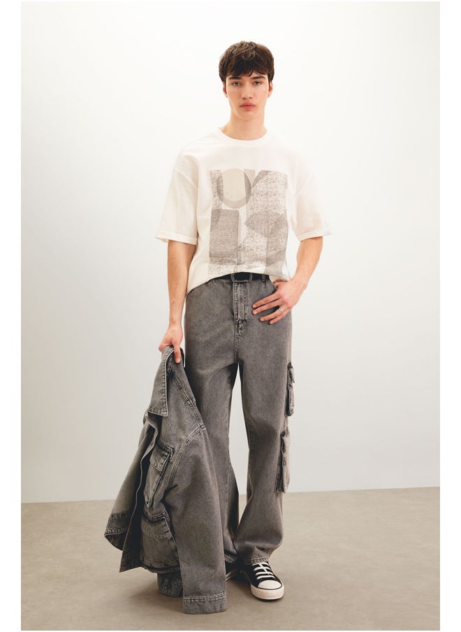 DeFacto - Man Comfort Fit Crew Neck Short Sleeve Knitted T-Shirt - Image 1