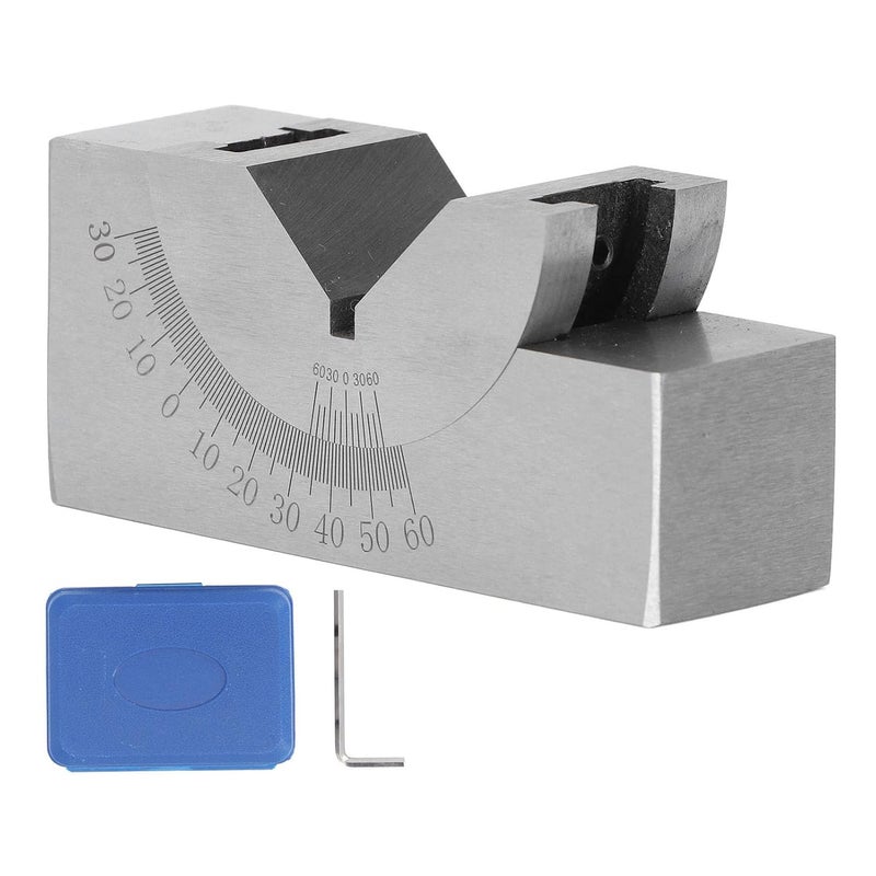 Hardened Alloy Steel Adjustable Angle V Block for Milling Machine Setup and Measurement - Image 1
