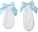 Sluswallow 2Pcs Blue Girls Bunny Plush Lop Ears Hair Clip Rabbit Furry Ears Ribbon Bowknot Hair Clamp Hairpin Cosplay Headwear Easy to Wear OrnamentsCostumes and Accessories - Image 2