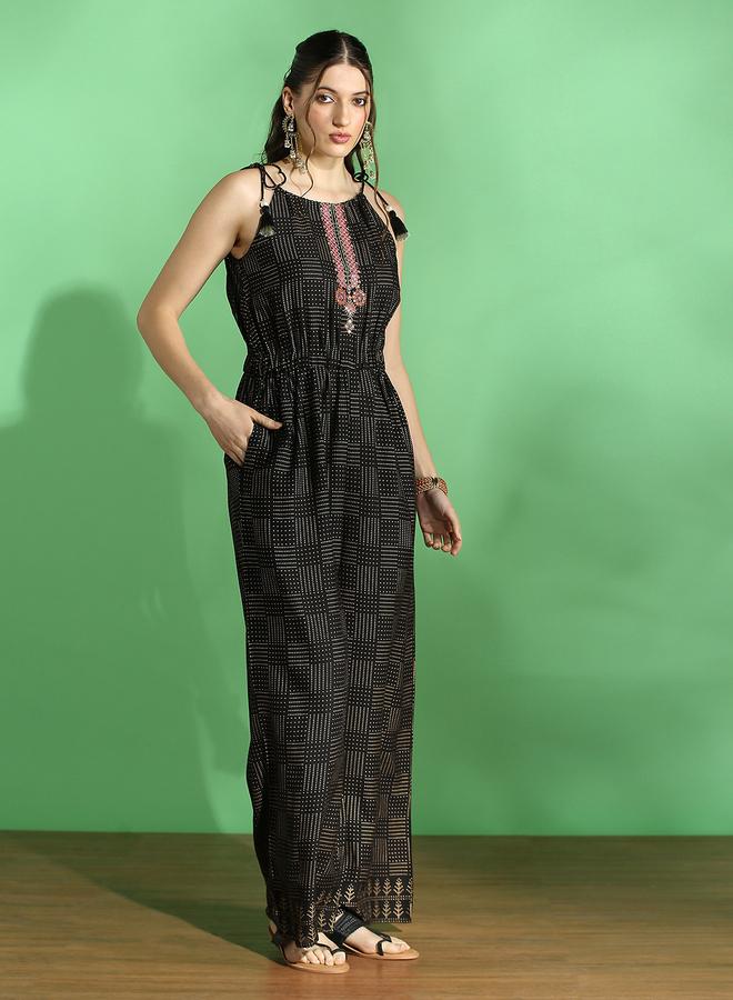 جلو باص جمبسوت مطرز بياقة أربطة - Image 2