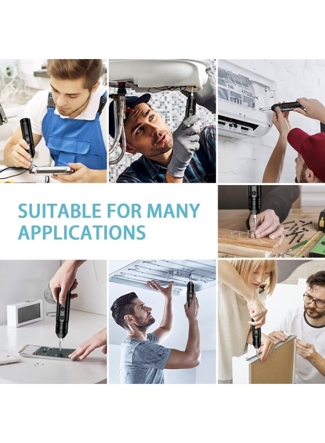 Arabest Cordless Rechargeable Screwdriver, 1200mAh 3.7V Cordless Screwdriver Rechargeable, with 10 Magnetic Bits Electric Screwdriver Sets, Forward and Reverse Rotate (Standard) - Image 5