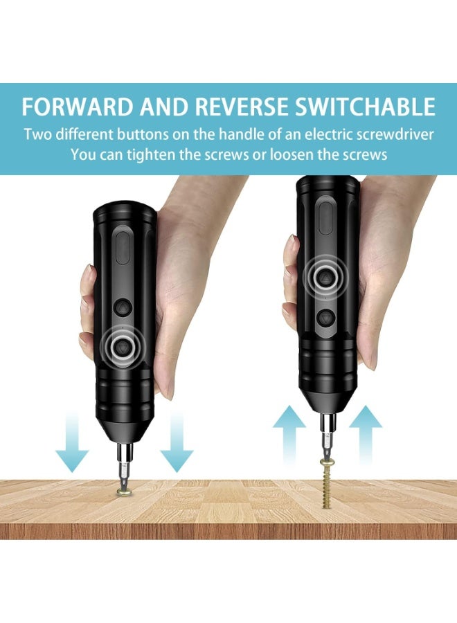 Arabest Cordless Rechargeable Screwdriver, 1200mAh 3.7V Cordless Screwdriver Rechargeable, with 10 Magnetic Bits Electric Screwdriver Sets, Forward and Reverse Rotate (Standard) - Image 3