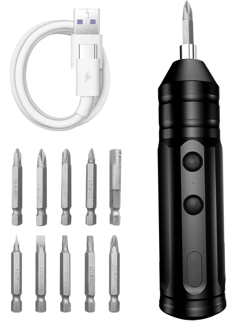 Arabest Cordless Rechargeable Screwdriver, 1200mAh 3.7V Cordless Screwdriver Rechargeable, with 10 Magnetic Bits Electric Screwdriver Sets, Forward and Reverse Rotate (Standard) - Image 1