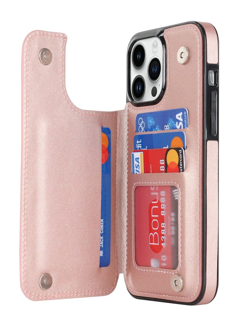 Suteni Back Cover Leather Card Slots Magnetic Back Phone Case for iPhone - Image 3