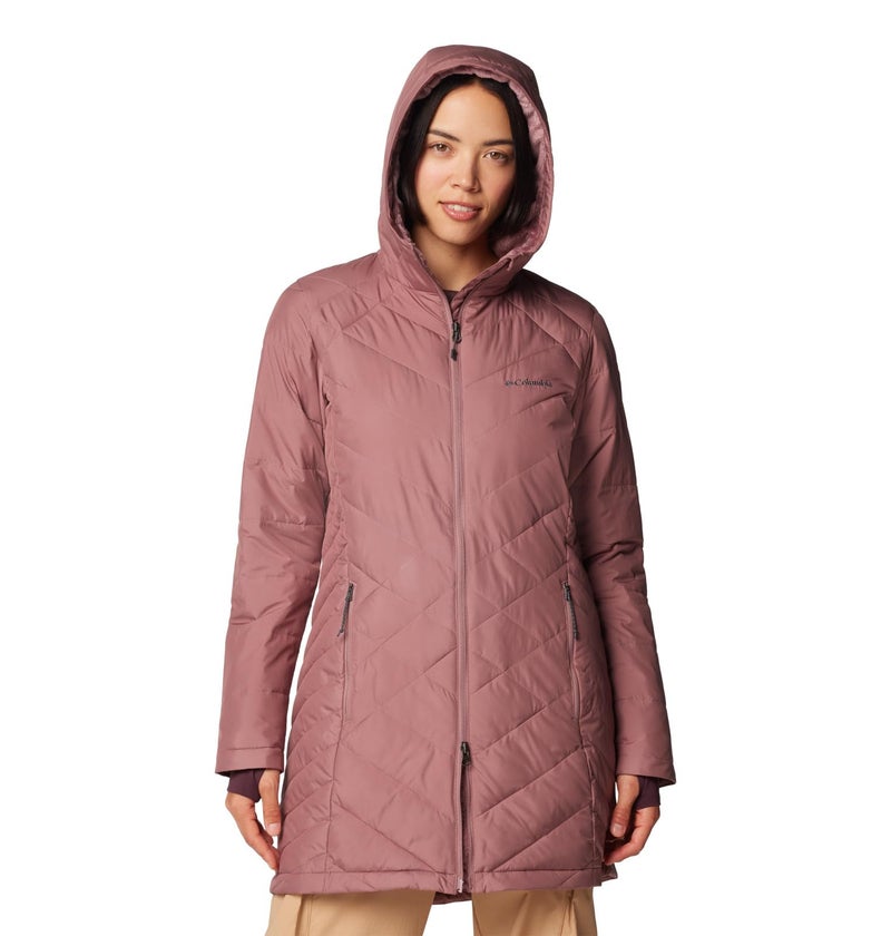 Columbia Womens Heavenly Long Hooded Puffer Jacket Fig Small