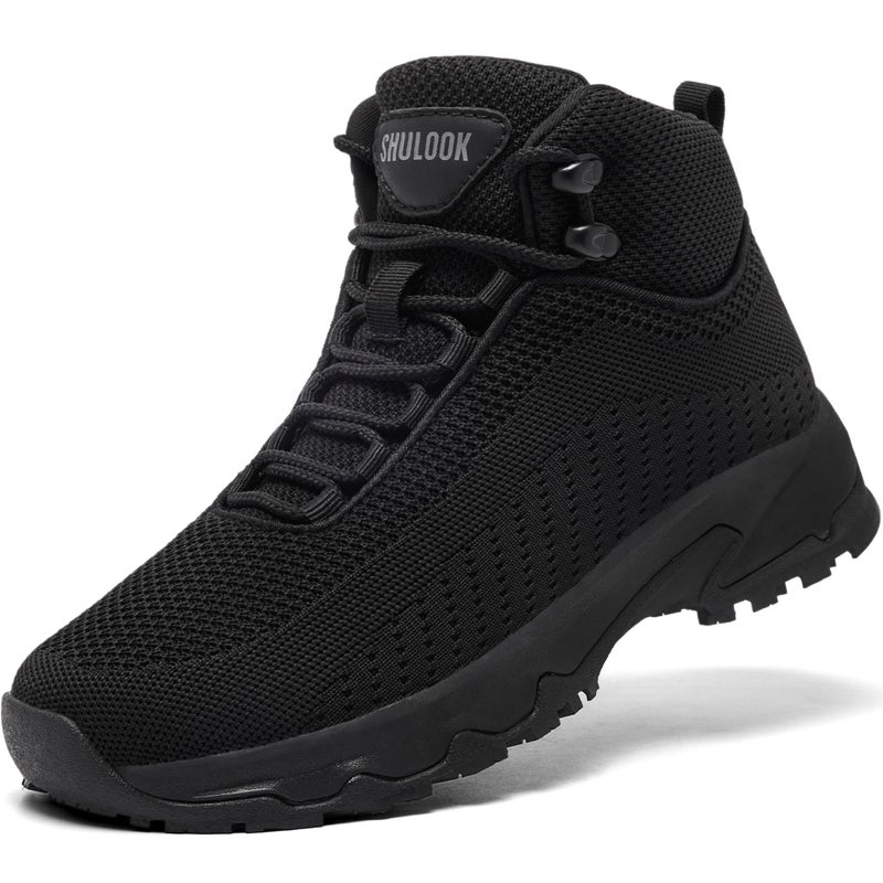 SHULOOK Non Slip Work Boots Women Slip Resistant Comfortable Mesh Kitchen Chef Shoes for Restaurant Food Service Lightweight Walking Shoes Ankle Support,Black 8 - Image 1