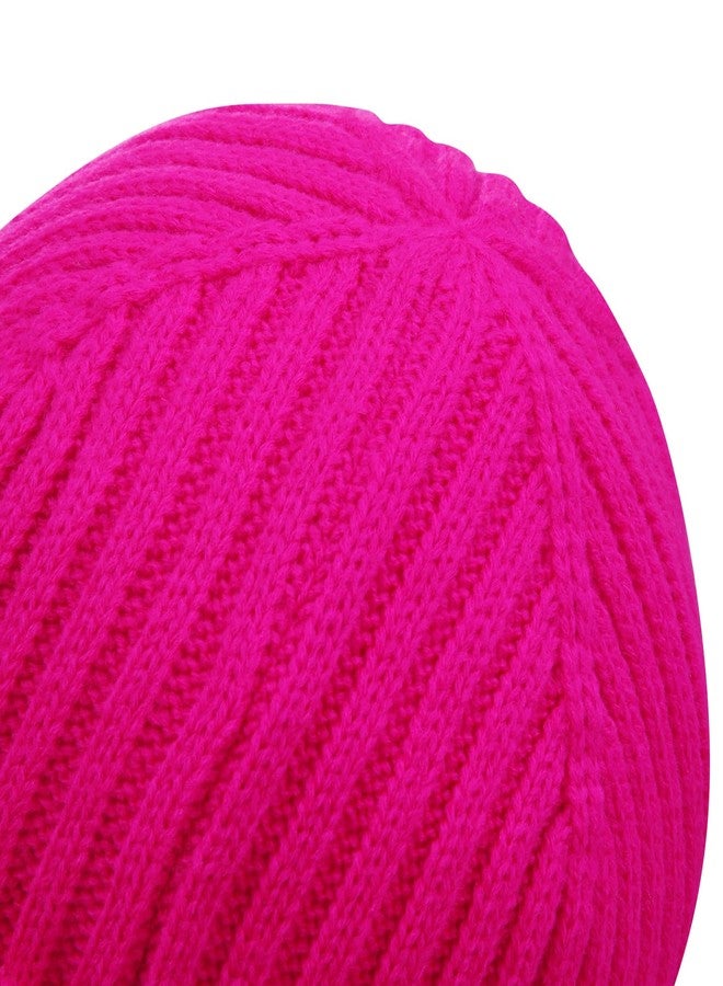 MaxNova Toddler Kids Hat 3-8 Years Neon Hot Pink - Image 5