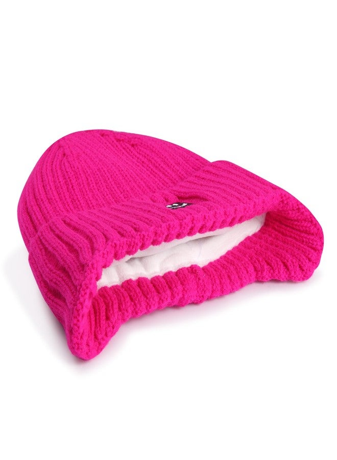 MaxNova Toddler Kids Hat 3-8 Years Neon Hot Pink - Image 4