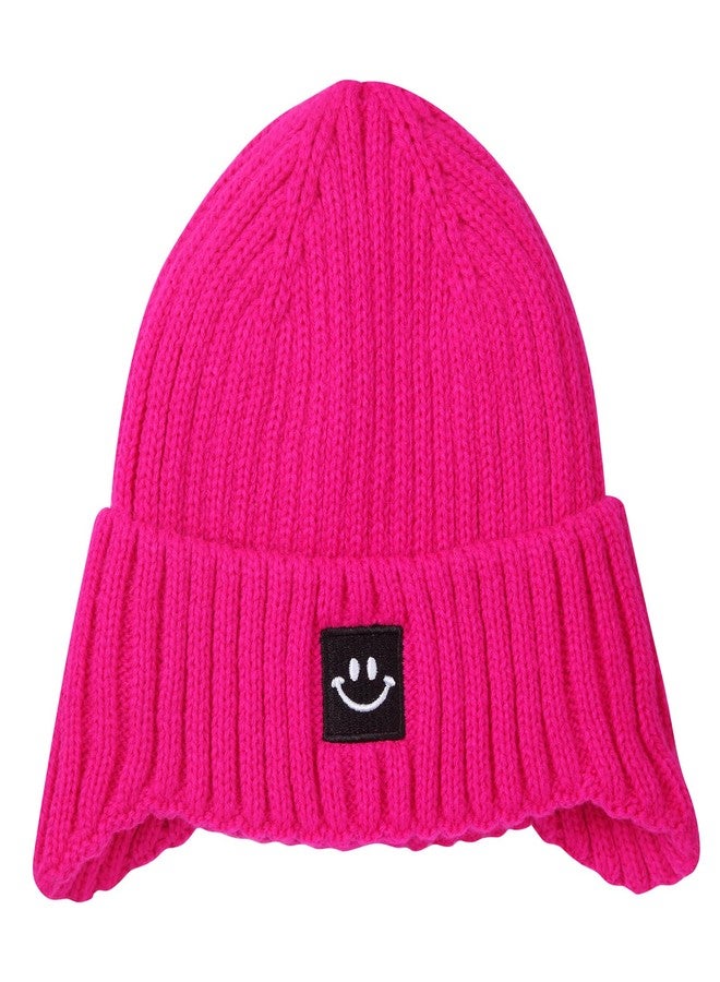 MaxNova Toddler Kids Hat 3-8 Years Neon Hot Pink - Image 2