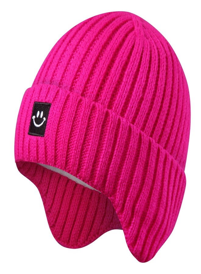 MaxNova Toddler Kids Hat 3-8 Years Neon Hot Pink - Image 1