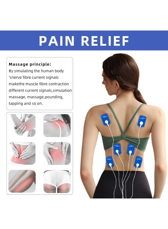 Kimaya TENS Machine – Muscle Stimulator for Body Relaxation, Machine for Pain Relief with 8 Massage Modes, Electric Pulse Massager EMS Unit with 8 Modes & 4 Pads - Image 3