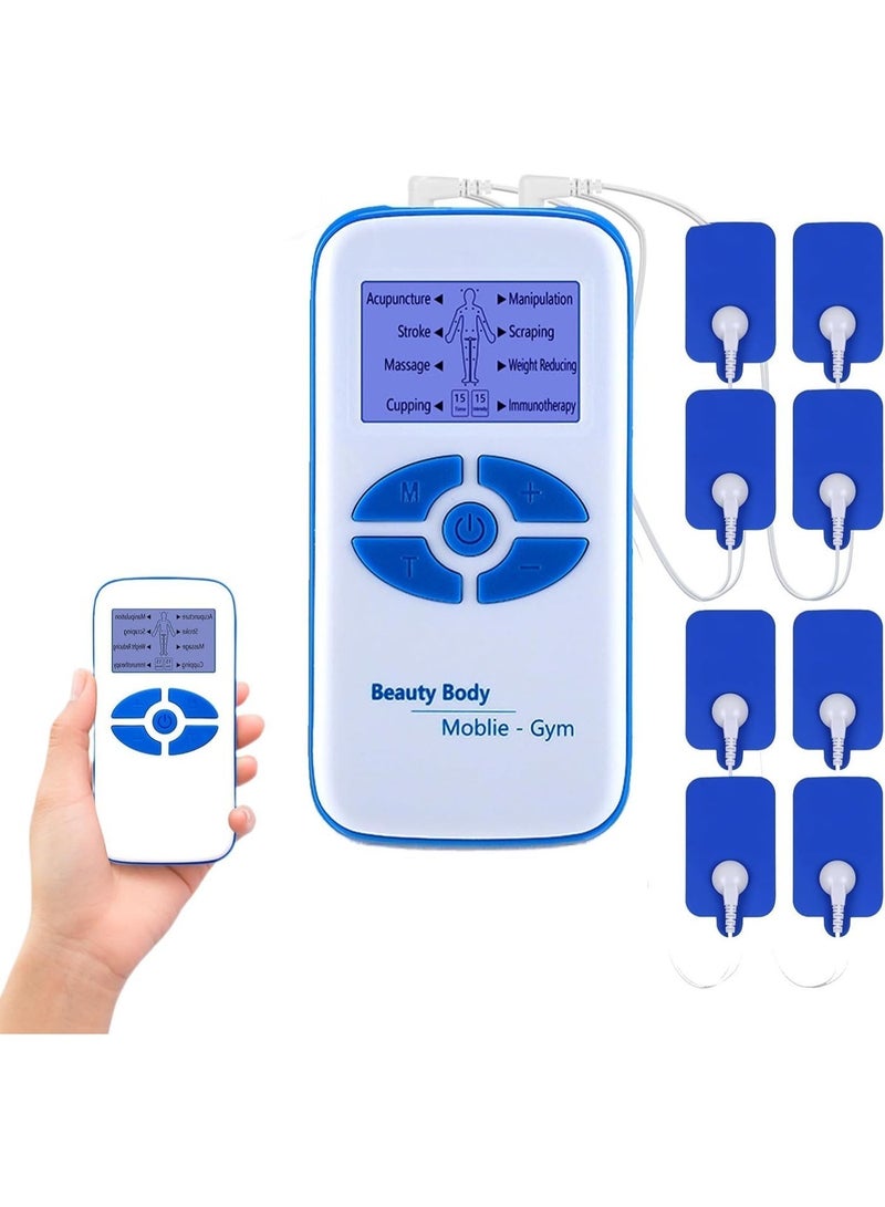 Kimaya TENS Machine – Muscle Stimulator for Body Relaxation, Machine for Pain Relief with 8 Massage Modes, Electric Pulse Massager EMS Unit with 8 Modes & 4 Pads - Image 4