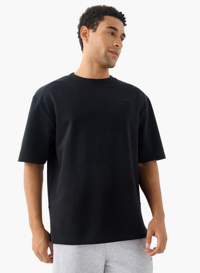 كابا تيشيرت كابا قطن مطرز بياقة دائرية وأكمام قصيرة - Image 1