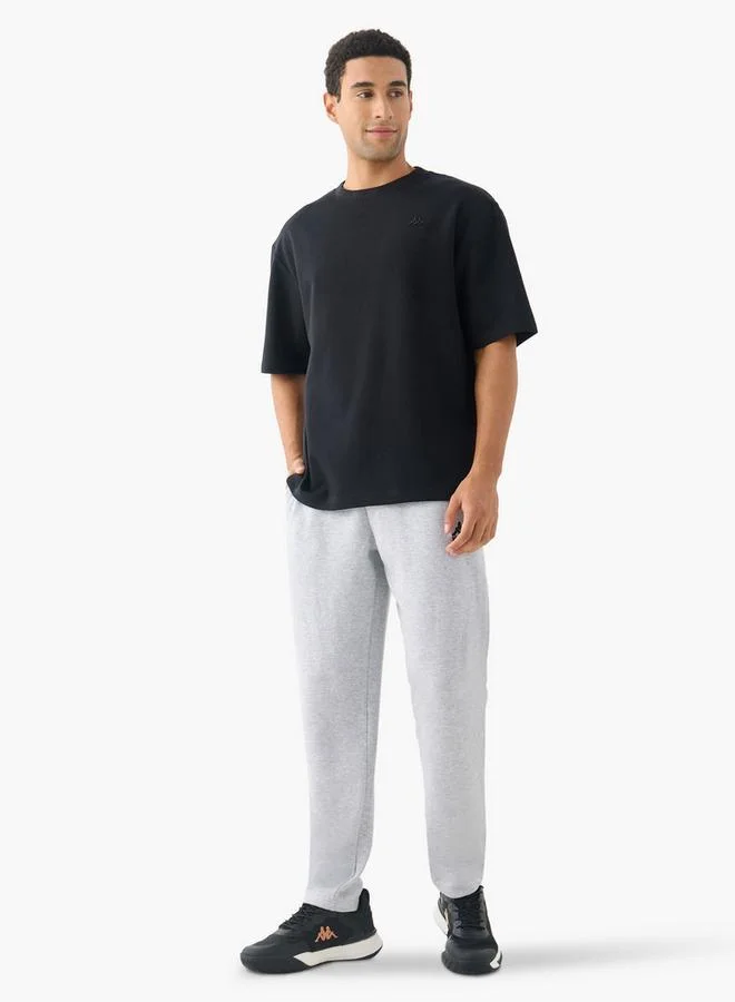 كابا تيشيرت كابا قطن مطرز بياقة دائرية وأكمام قصيرة