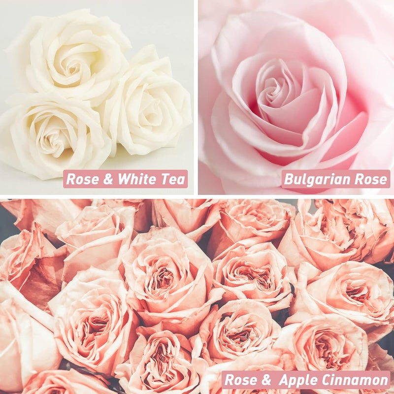 ESSLUX Rose Fragrance Oil, Floral Scented Oils for Home for Diffuser, Soap Candle Making Scents, Essential Oils Gift Set - Bulgarian Rose, Black Rose & Oud, Rock Rose and More - Image 2
