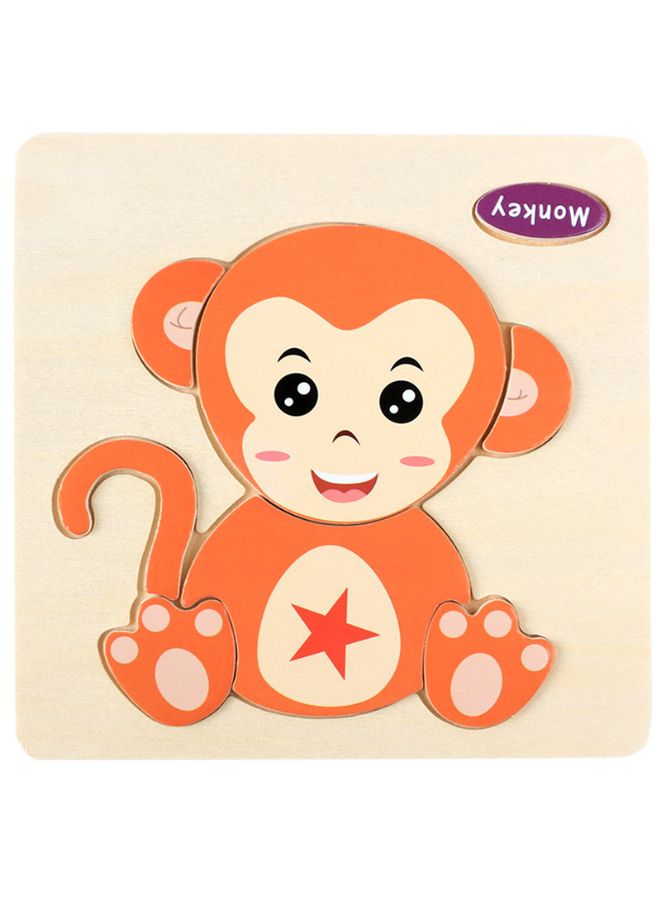 Wooden Puzzles for Kids Boys and Girls Animals Set Monkey - Image 1
