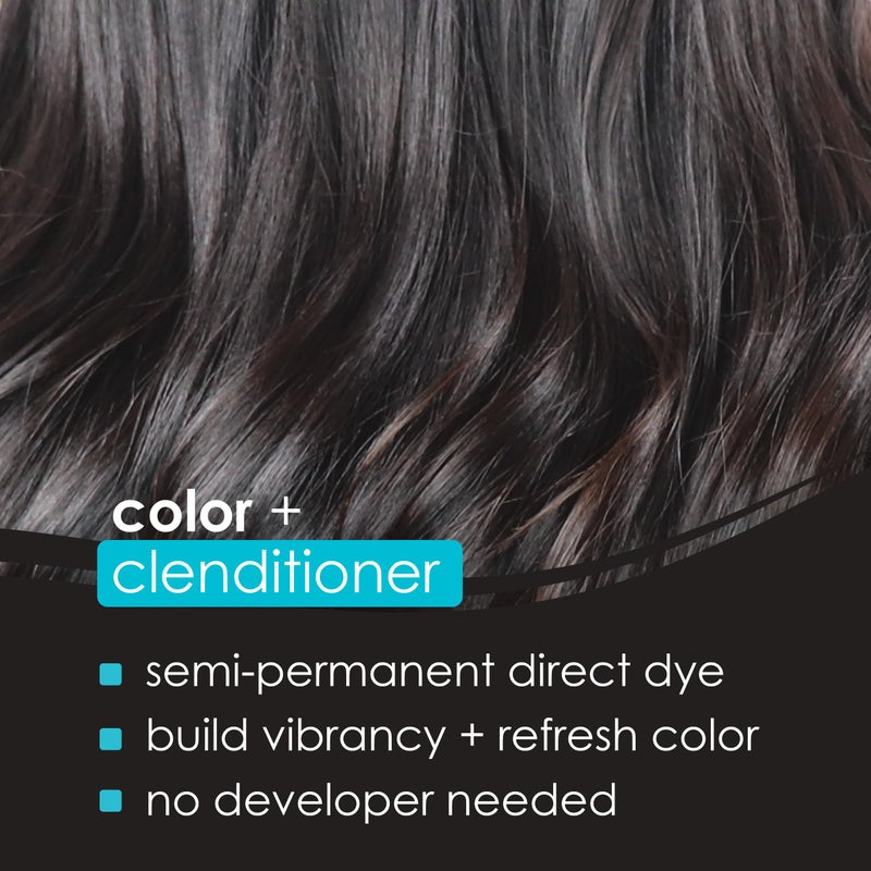 Keracolor Color + Clenditioner 3-in-1 Color-Depositing Conditioner, Gently Cleanses & Conditions, Semi-Permanent Onyx Hair Color, 12 Fl Oz - Image 2