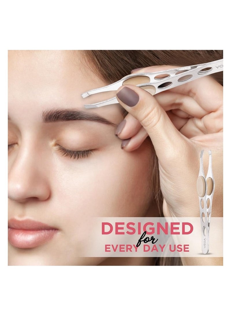 2 من ملقاط من استانلس ستيل - مقاوم للصدا للحواجب والوجه - مصمم بدقة لإزالة شعر الحواجب والوجه بسهولة وفعالية - الدقيقة متعدد الالوان - Image 4