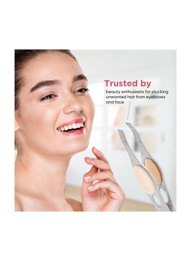 2 من ملقاط من استانلس ستيل - مقاوم للصدا للحواجب والوجه - مصمم بدقة لإزالة شعر الحواجب والوجه بسهولة وفعالية - الدقيقة متعدد الالوان - Image 3