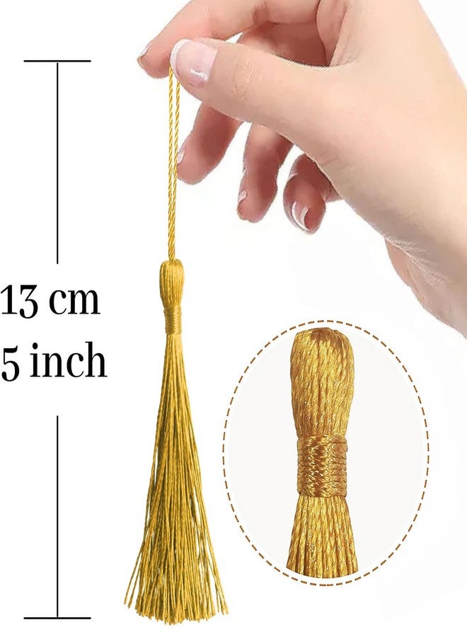 كريتريل مجموعة كريتريل من 100 قطعة من الشرابات الذهبية الصغيرة بطول 13 سم/5 بوصات مع حلقات، مثالية للفواصل المرجعية، وصناعة المجوهرات، والمشاريع اليدوية. - Image 2