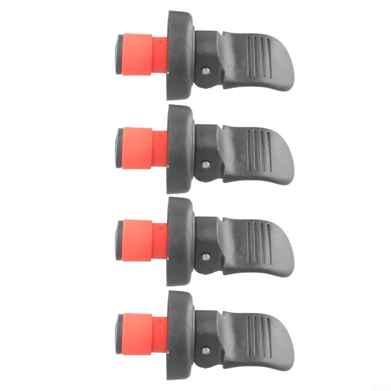 Airtight Leakproof Wine Bottle Stopper 4pcs Black PP Plastic and Rubber Seal Cap - Image 2