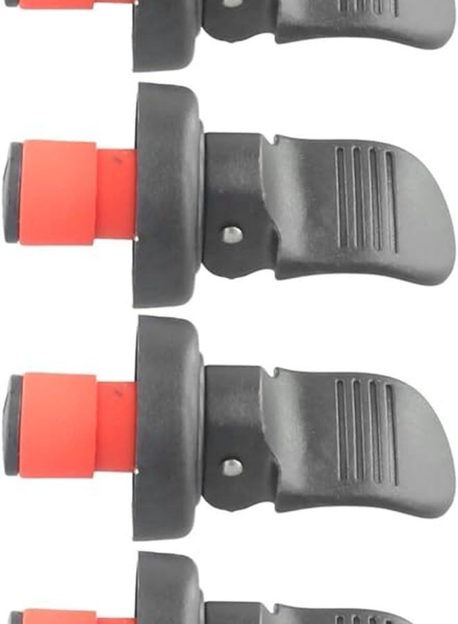 Airtight Leakproof Wine Bottle Stopper 4pcs Black PP Plastic and Rubber Seal Cap - Image 1