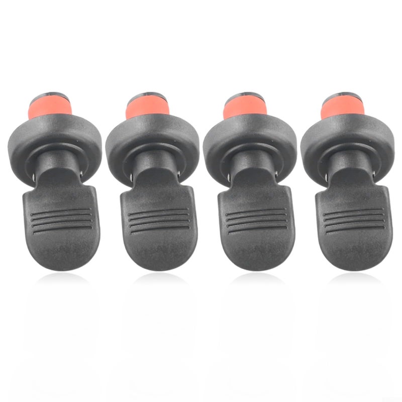 Airtight Leakproof Wine Bottle Stopper 4pcs Black PP Plastic and Rubber Seal Cap - Image 3