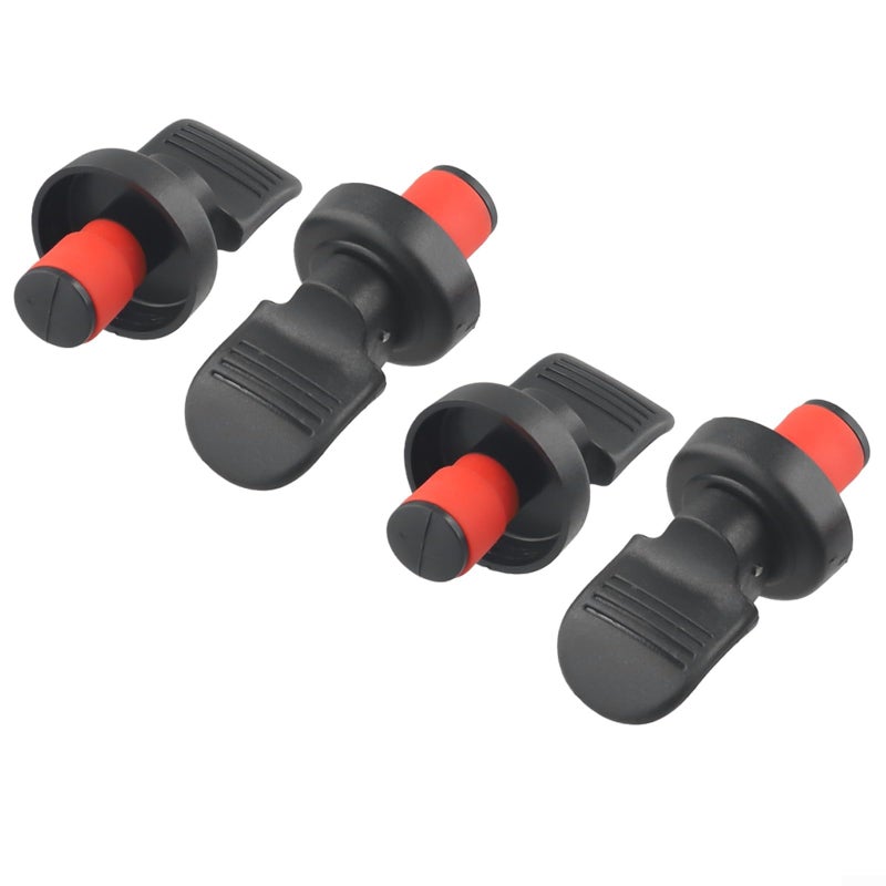 Airtight Leakproof Wine Bottle Stopper 4pcs Black PP Plastic and Rubber Seal Cap - Image 5