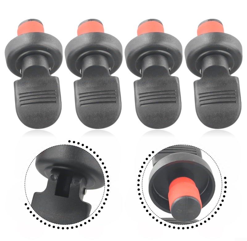 Airtight Leakproof Wine Bottle Stopper 4pcs Black PP Plastic and Rubber Seal Cap - Image 4