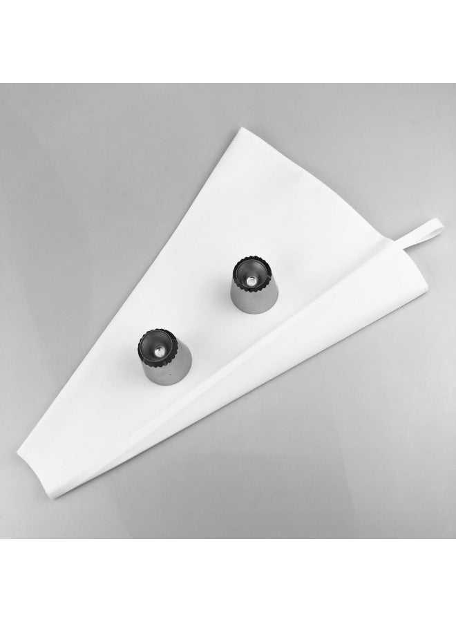 3PCs Suit Romeo Cookie Stainless Steel Pastry Nozzle Japanese Protein Sugar Biscuit Special Large Cloth Squeeze Bag-Specifications:2 Hollow Cookie Nozzle + Special Cloth Decorating Bag  - Image 5