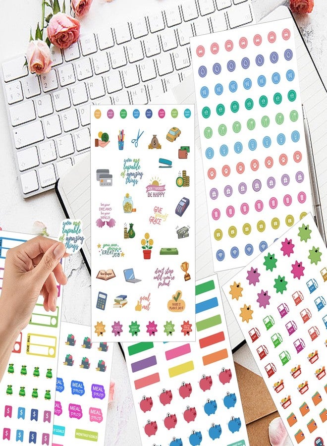 CIEMODA Budget Planner Stickers for Personal Finance, Budgeting, Money, Bill, Debt and Expense Tracking Waterproof Vinyl Scrapbook Trendy Sticker Decals for Adults, Teens, Women Girls Ladies - Image 3