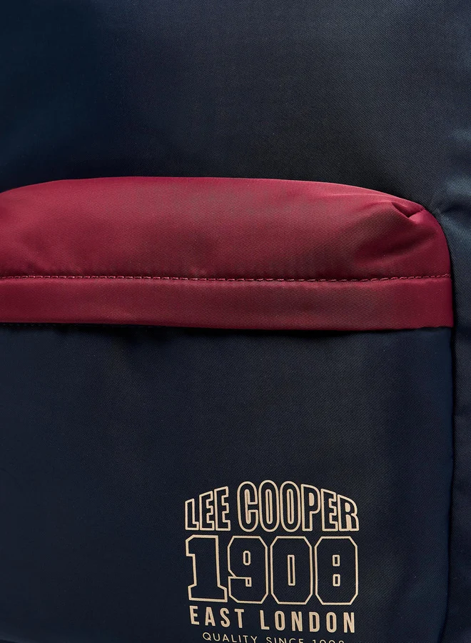 Lee Cooper Printed Backpack with Adjustable Shoulder Straps and Zip Closure - 13x30x41 cm