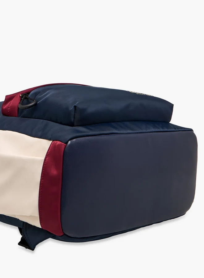 Lee Cooper Printed Backpack with Adjustable Shoulder Straps and Zip Closure - 13x30x41 cm