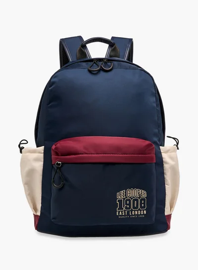 Lee Cooper Printed Backpack with Adjustable Shoulder Straps and Zip Closure - 13x30x41 cm