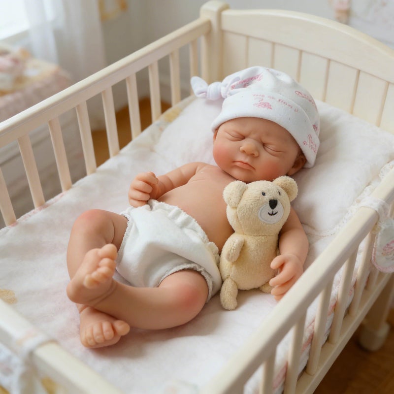 Mire & Mire 12" Reborn Baby Dolls,Newborn Baby Doll, Real Full Body Silicone Baby Dolls, Not Vinyl Dolls - 19 - Image 3