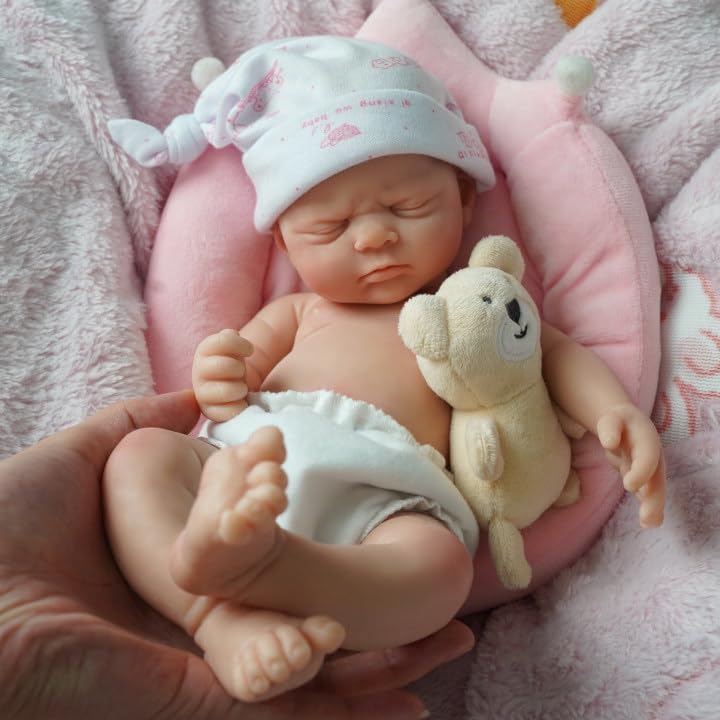 Mire & Mire 12" Reborn Baby Dolls,Newborn Baby Doll, Real Full Body Silicone Baby Dolls, Not Vinyl Dolls - 19 - Image 5