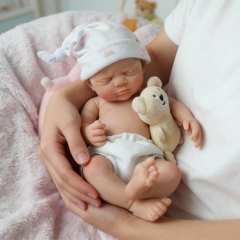 Mire & Mire 12" Reborn Baby Dolls,Newborn Baby Doll, Real Full Body Silicone Baby Dolls, Not Vinyl Dolls - 19 - Image 2