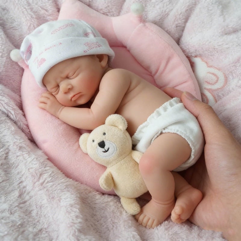 Mire & Mire 12" Reborn Baby Dolls,Newborn Baby Doll, Real Full Body Silicone Baby Dolls, Not Vinyl Dolls - 19 - Image 1