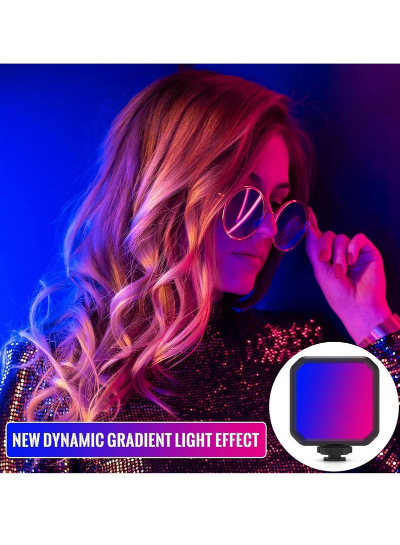 RGB LED Video Light,with Remote Control, 360°Full Color Camera Light with 3 Cold Shoe, 2000mAh Rechargeable Photography Light 3000k-7000K Dimmable Panel Lamp for YouTube/TikTok/Vlog/Photography - Image 4