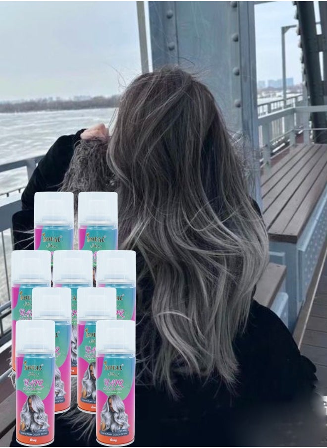 ROVAL 9 Pieces Hair Color Spray Grey  - Image 1