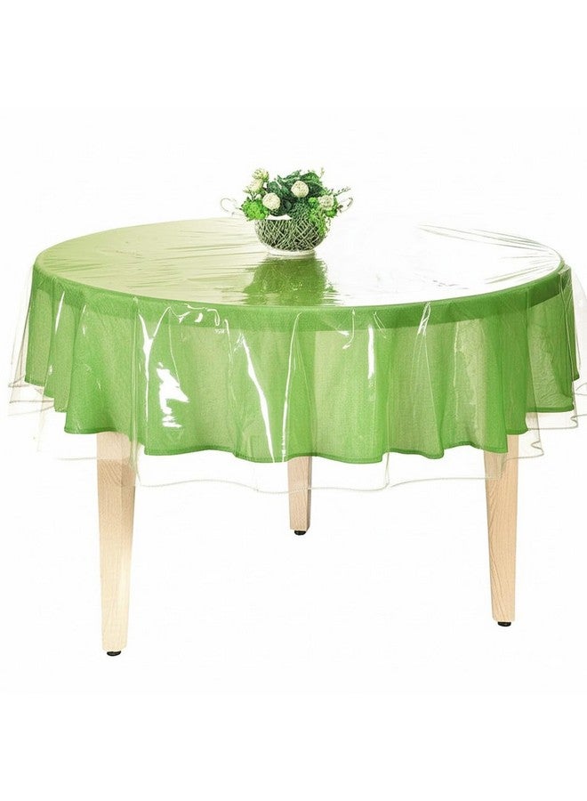 بنايد واقي مفرش طاولة بلاستيكي شفاف من BNYD، مفرش طاولة من الفينيل (دائري 70 بوصة) - Image 1