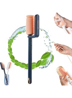 Ncry Ncry Dual Head Rotary Pot Brush 3 in 1 Multifunctional Double Sided Cleaning Drill Cup Brushes Hanging Retractable Brush Long Handle Double Sided Bottle Straw Brush Cleaning 