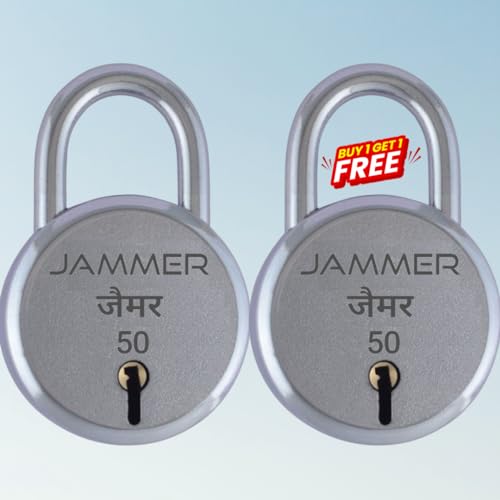Jammer Round 50 Lock, 6 Lever, Small Size, Single Locking, Iron Body, Lock for Home with Key (Buy 1 Get 1, 2) - Image 1