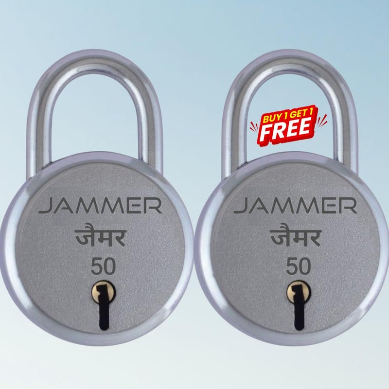 Jammer Round 50 Lock, 6 Lever, Small Size, Single Locking, Iron Body, Lock for Home with Key (Buy 1 Get 1, 2) - Image 5