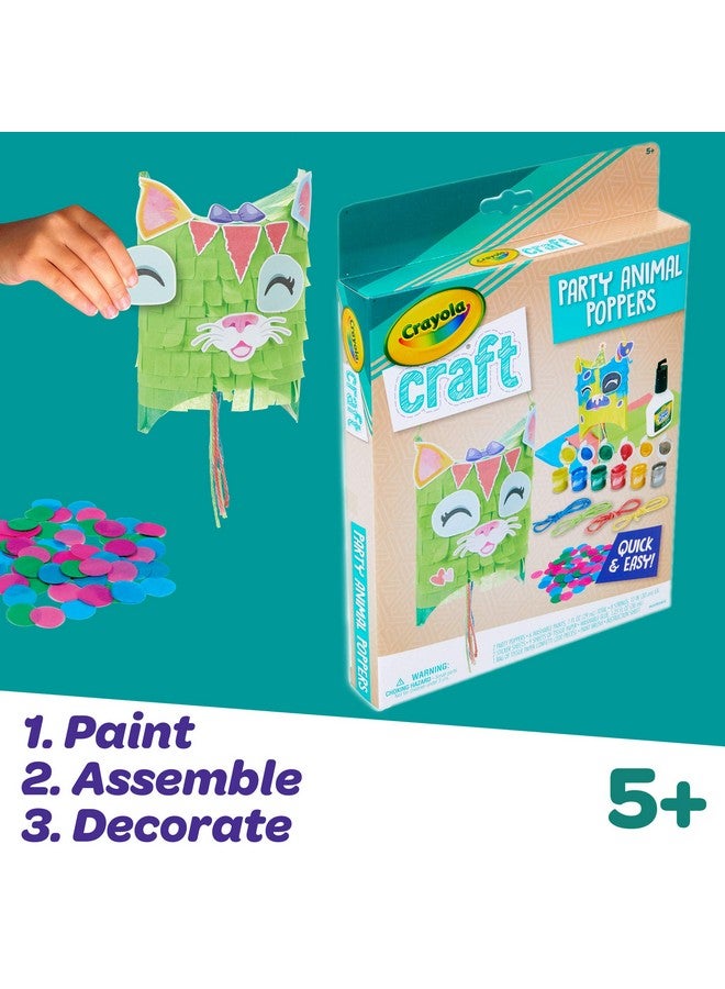 Crayola Craft Confetti Party Poppers, Animal Craft for Kids, Gift for Kids, Ages 5, 6, 7, 8, Multi - Image 5