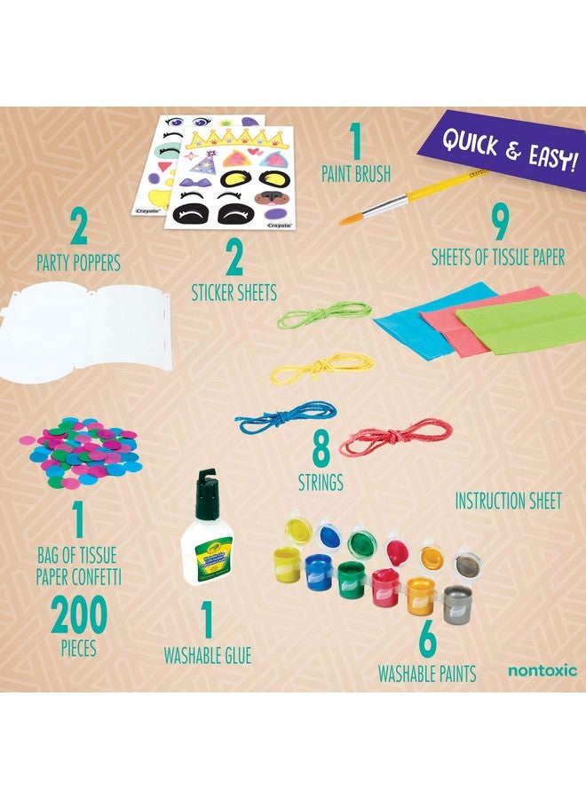 Crayola Craft Confetti Party Poppers, Animal Craft for Kids, Gift for Kids, Ages 5, 6, 7, 8, Multi - Image 2