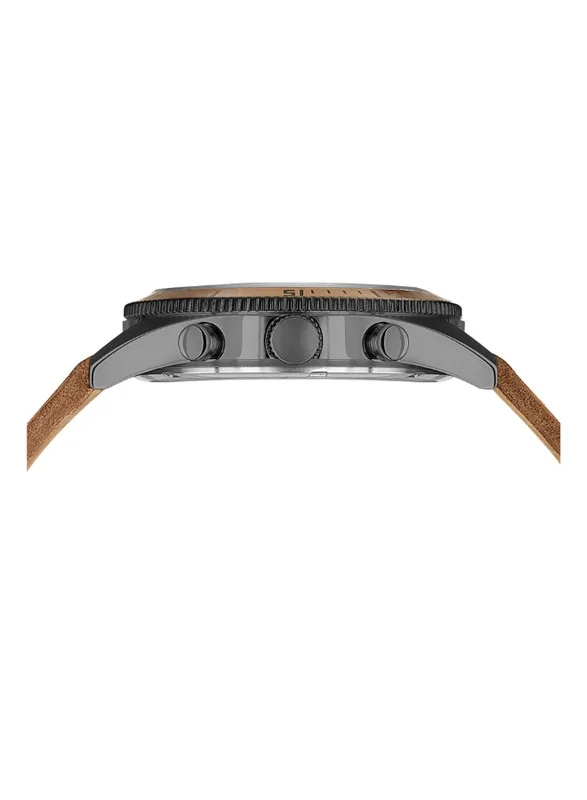 BEVERLY HILLS POLO CLUB Polo Club Men's Watch, Multi Function Display and Leather Strap - BP3619X.075, Brown