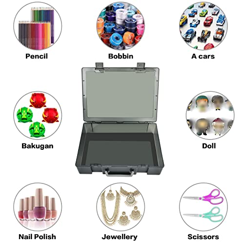 ALCYON 1600+ Baseball Card Storage Box, Sports Cards Holder Organizer Hard Plastic Display Case Compatible with Baseball/Football/for MTG/for PM for Collector (Bag Only)-Grey - Image 3