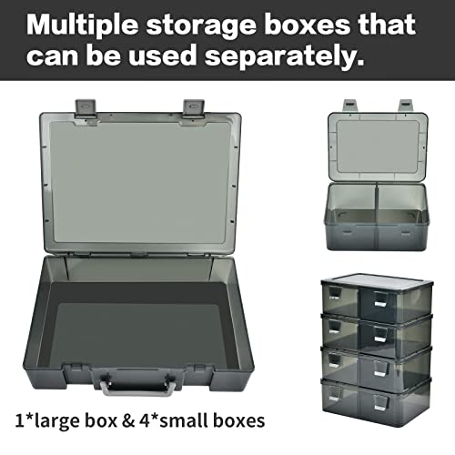 ALCYON 1600+ Baseball Card Storage Box, Sports Cards Holder Organizer Hard Plastic Display Case Compatible with Baseball/Football/for MTG/for PM for Collector (Bag Only)-Grey - Image 4